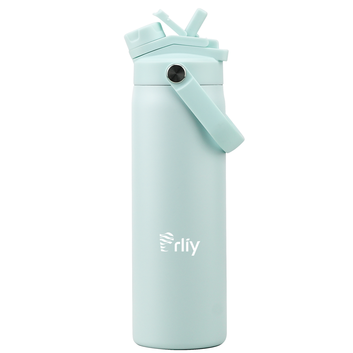 24oz internal-thread water bottle with upgraded dual-drink lid