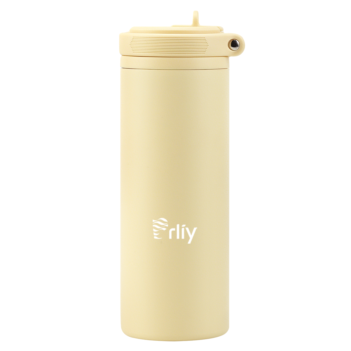 18oz hidden handle insulated water bottle with push slider straw lid