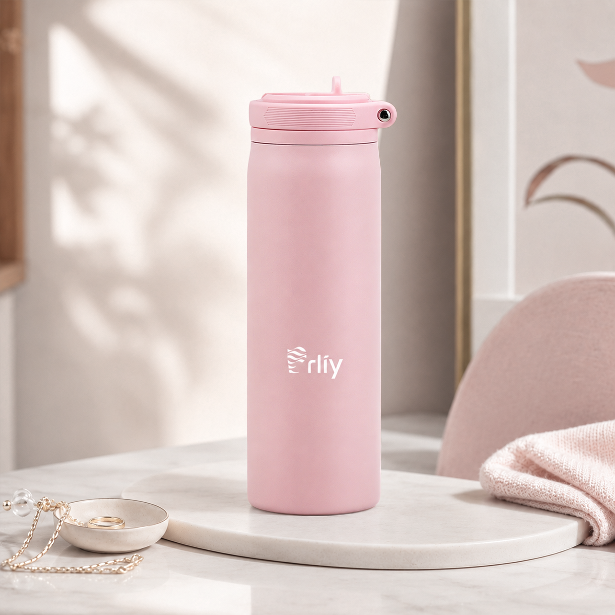 24oz stainless steel water bottle with internal-thread design