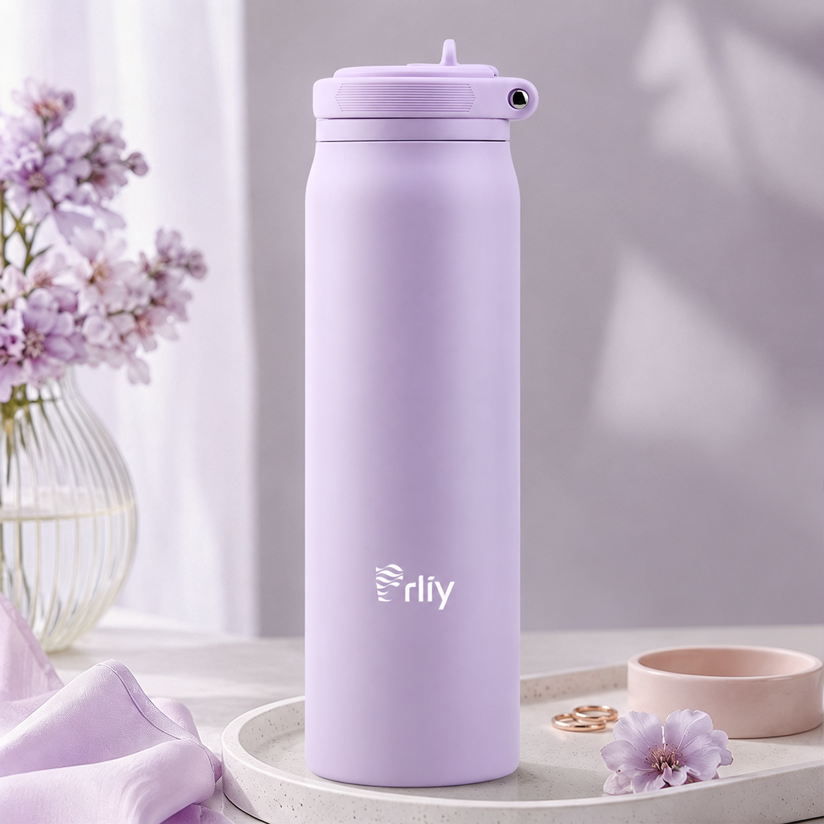 304 Stainless Steel Water Bottle with Powder-Coated Finish