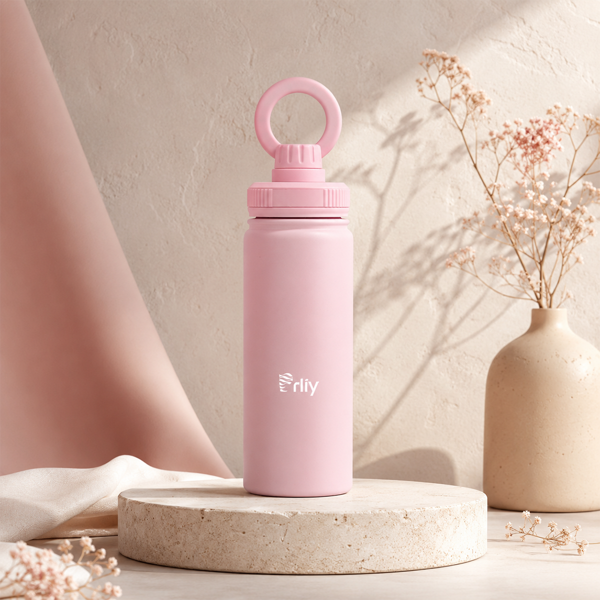 304 Stainless Steel Water Bottle with Powder-Coated Finish