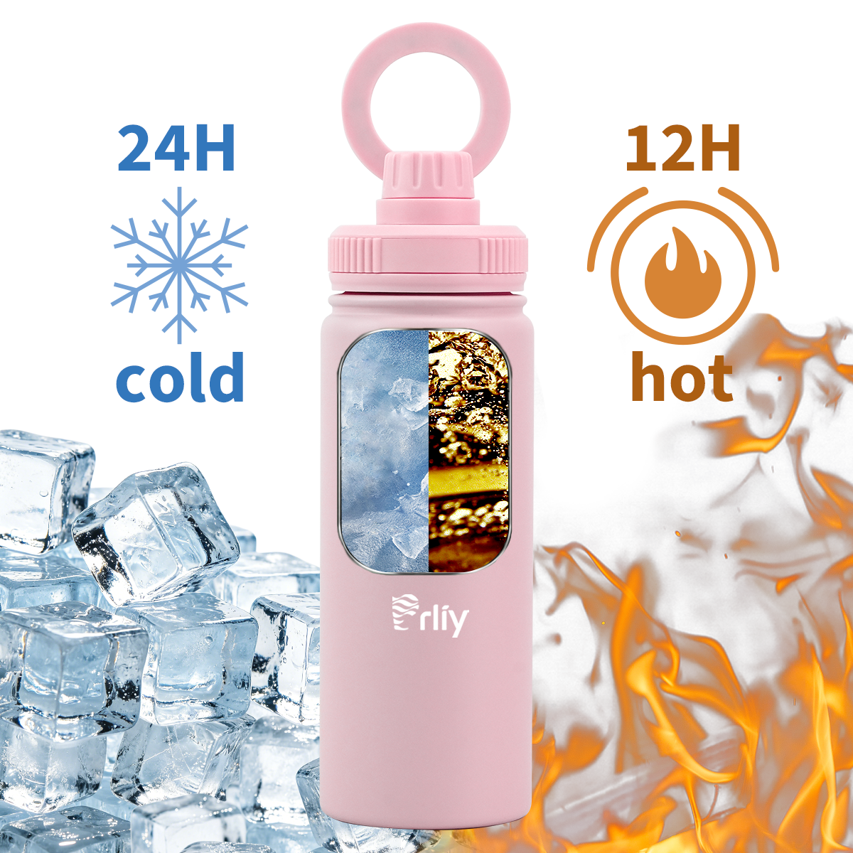18oz Double Wall Vacuum Insulated Water Bottle