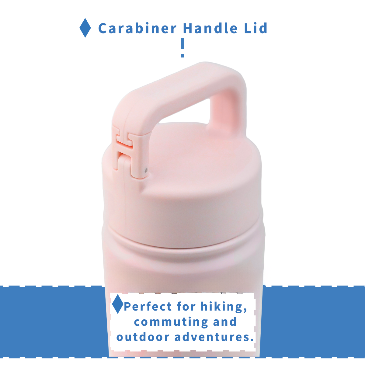 18oz Water Bottle with Carry Handle Lid