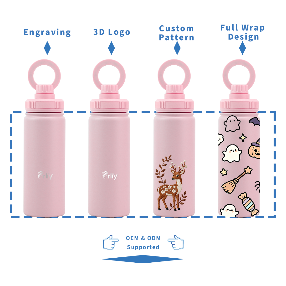 Custom 18oz Stainless Steel Water Bottle OEM ODM