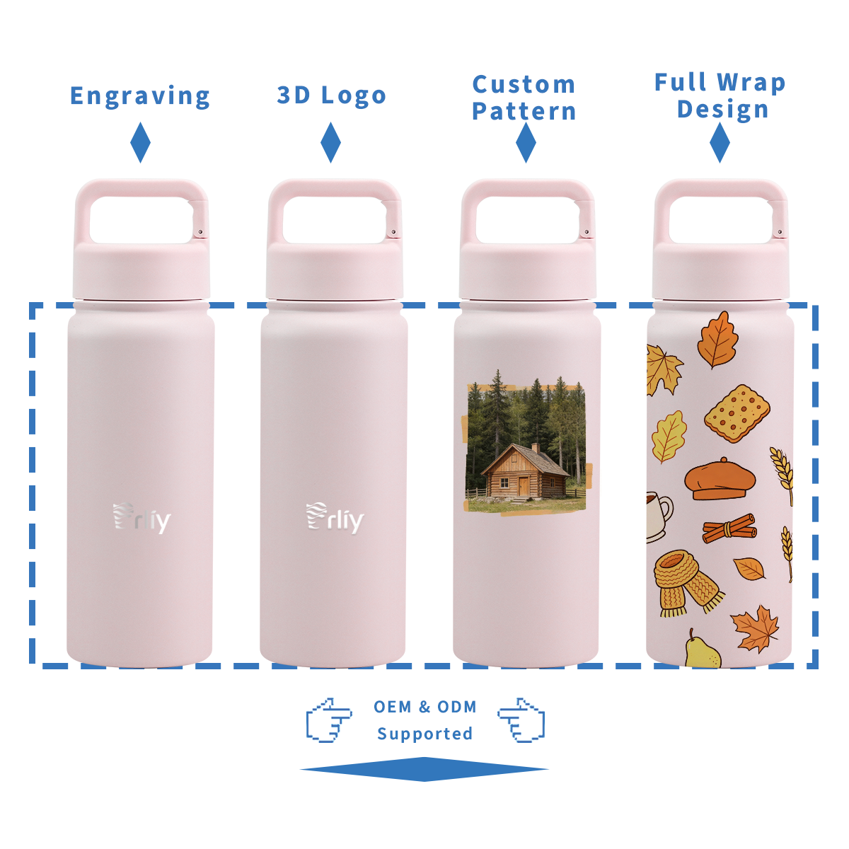 Custom 18oz Stainless Steel Water Bottle OEM ODM